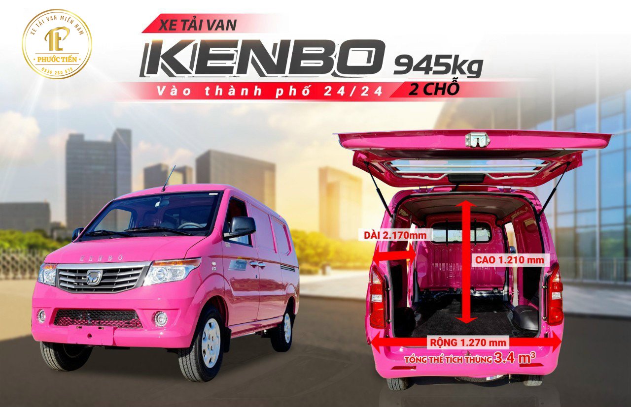 Xe Tải Van Kenbo 2 Chỗ 945kg Chở Hàng 24/24