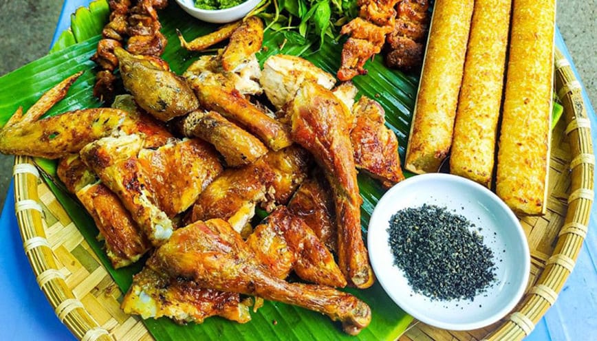 Gà nướng là món ăn không thể quên ở vùng Tây Nguyên