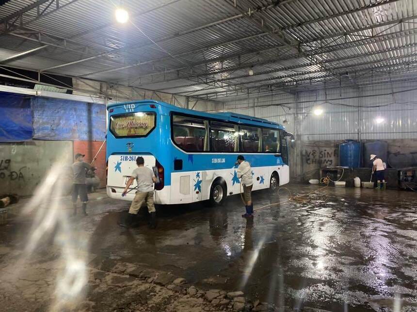 Xe của nhà xe Võ Cúc Phương Đồng Nai luôn được vệ sinh sạch sẽ sau mỗi hành trình