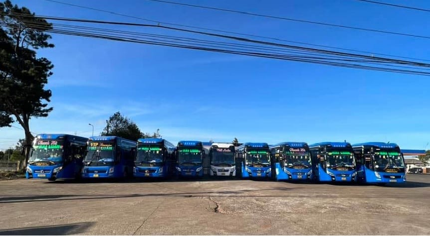 Xe khách của Nhà xe Hải Luân phục vụ hành khách trên nhiều tuyến đường
