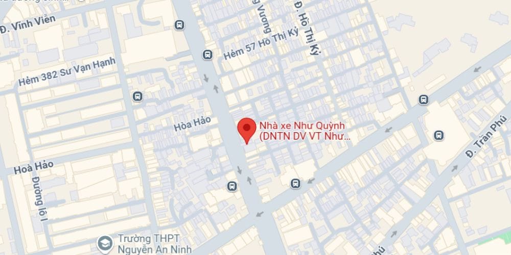 Bản đồ vị trí văn phòng nhà xe Như Quỳnh tại Quận 10 TPHCM