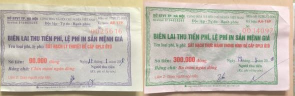 Bảng chi tiết các khoản lệ phí thi lý thuyết và thực hành sa hình lái xe B2