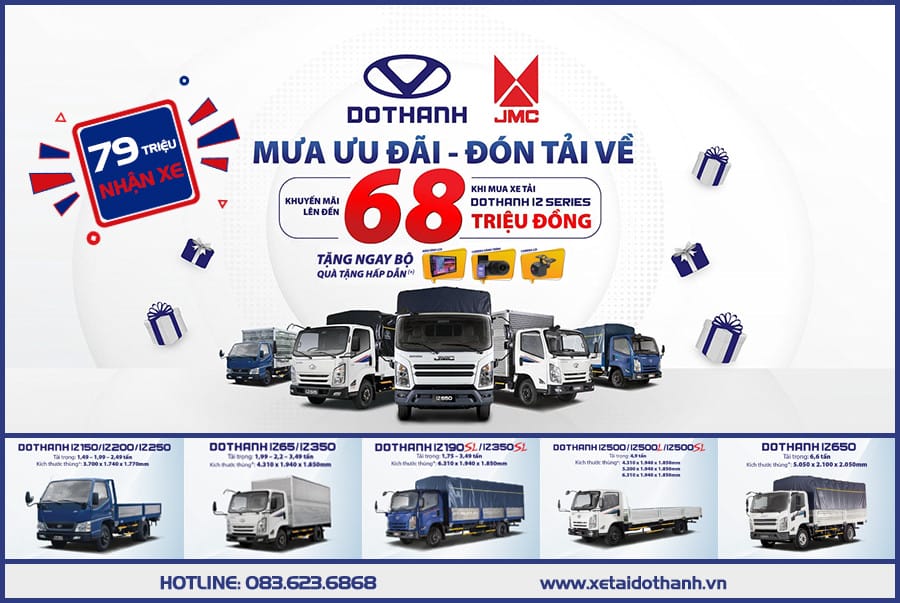 Bảng giá xe tải Đô Thành mới nhất, các dòng xe IZ phổ biến.