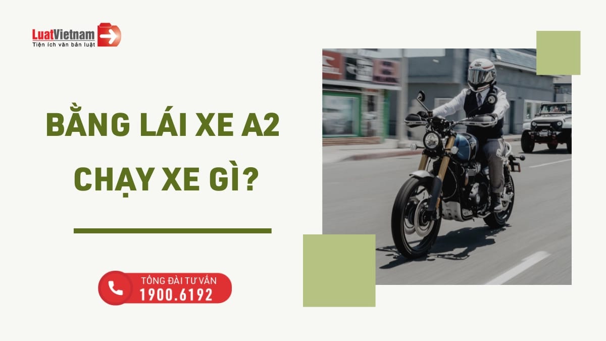 bằng lái a2 chạy được xe gì
