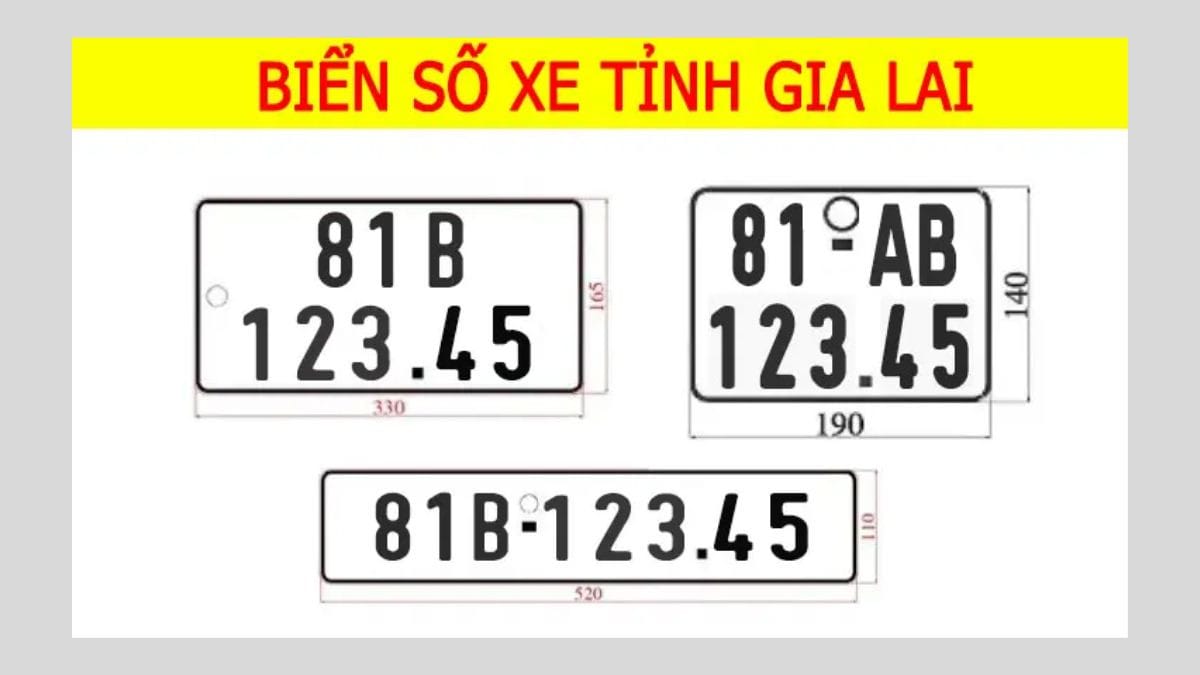 Bảng phân loại biển số xe 81 theo từng khu vực của tỉnh Gia Lai