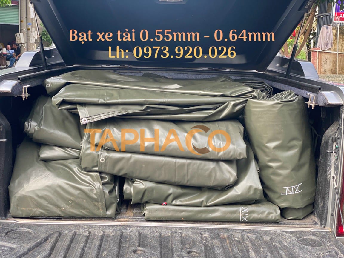 Bạt thùng xe tải thành phẩm sẵn sàng giao hàng