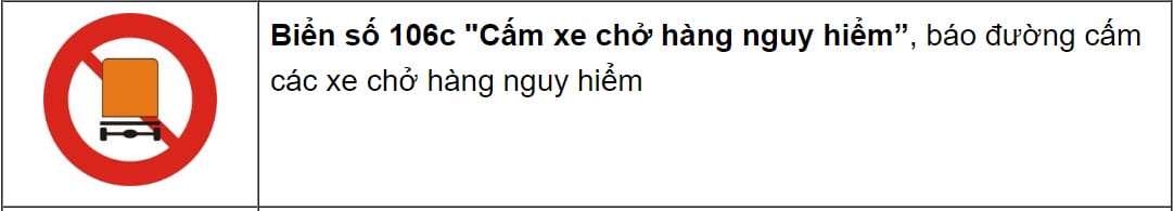 Biển báo cấm kéo theo, yêu cầu người lái xe tải van tuân thủ.
