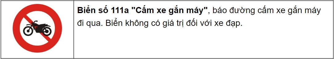 Biển báo cấm ô tô con, nhắc nhở người lái xe tải van về khu vực hạn chế.