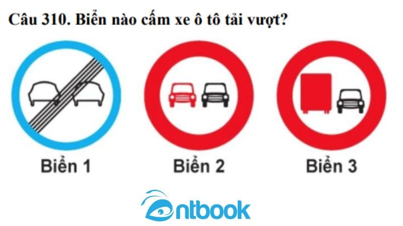 Biển báo cấm vượt cho xe ô tô tải