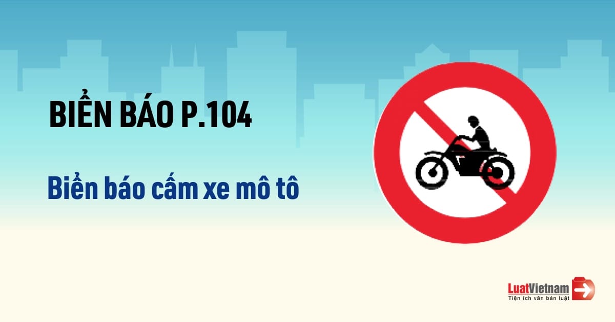Biển báo cấm xe mô tô