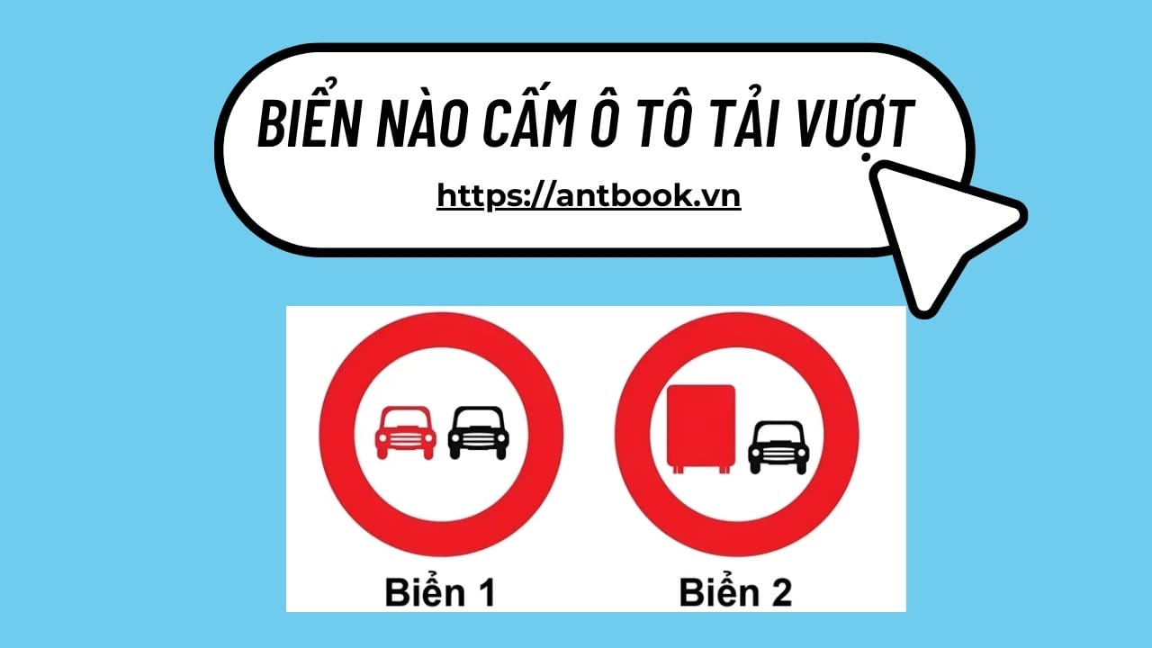 biển báo cấm xe tải vượt trên đường bộ