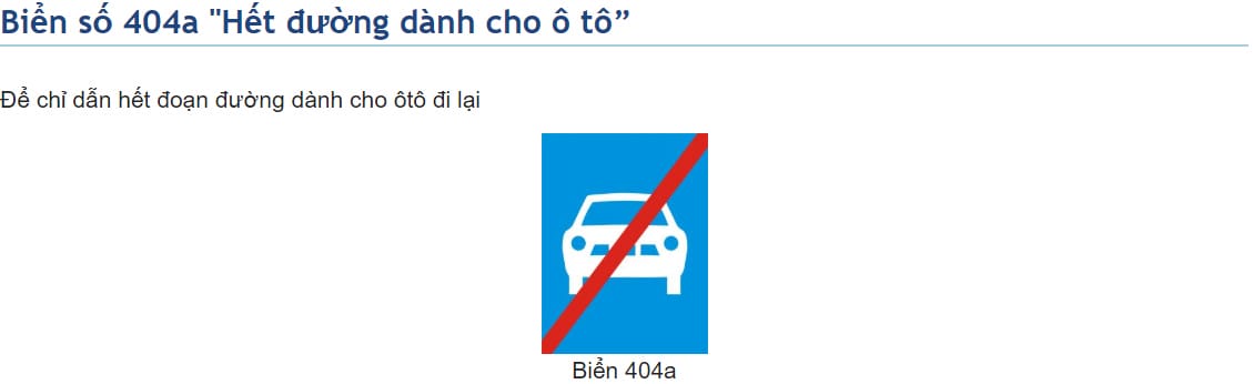Biển báo chỉ dẫn hết đường ưu tiên, thông báo cho người lái xe tải van về việc kết thúc quyền ưu tiên.