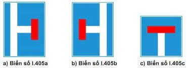 Biển báo giao thông I.405a,b,c chỉ dẫn đường cụt