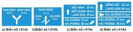 Biển báo giao thông I.414 "Chỉ hướng đường"
