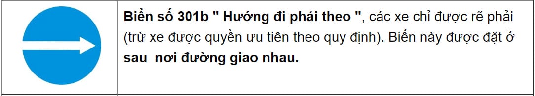 Biển báo hiệu lệnh rẽ phải, yêu cầu người lái xe tải van tuân thủ.