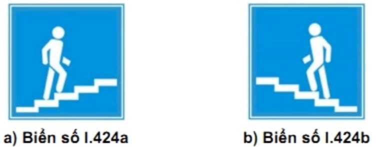 Biển báo I.424 (a,b) “Cầu vượt qua đường cho người đi bộ”