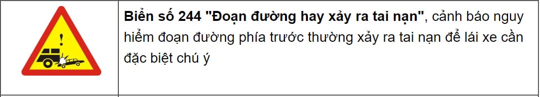 Biển báo nguy hiểm đường có rào chắn, nhắc nhở người lái xe tải van về nguy hiểm.