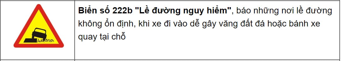 Biển báo nguy hiểm đường có vật chướng ngại, nhắc nhở người lái xe tải van về nguy cơ tự nhiên.