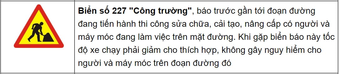 Biển báo nguy hiểm đường có vực sâu, nhắc nhở người lái xe tải van về nguy hiểm.