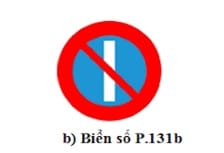 Biển báo P.131b cấm đỗ xe ngày lẻ