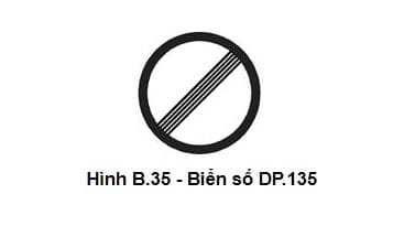 Biển báo phụ hết tất cả các lệnh cấm P.135 thông báo kết thúc hiệu lực cấm dừng đỗ
