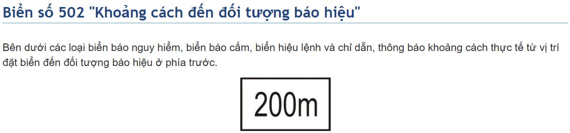 Biển báo phụ về hướng, hướng dẫn người lái xe tải van về hướng áp dụng.