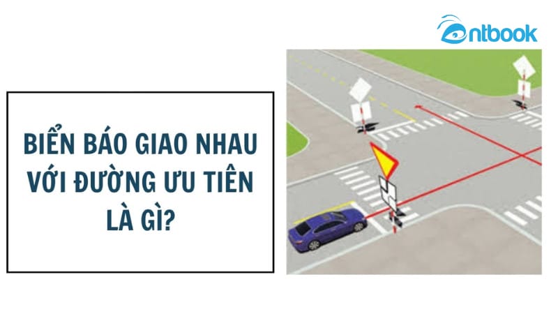 Biển hình tam giác đều với viền đỏ, nền vàng, đỉnh quay xuống dưới