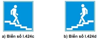 Biển số I.424 (c,d) “Hầm chui qua đường cho người đi bộ”