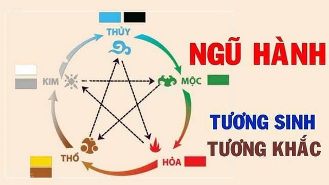 Biểu đồ ngũ hành minh họa mệnh Thủy tương sinh với Kim Mộc, giải đáp tuổi Ất Mão hợp màu gì