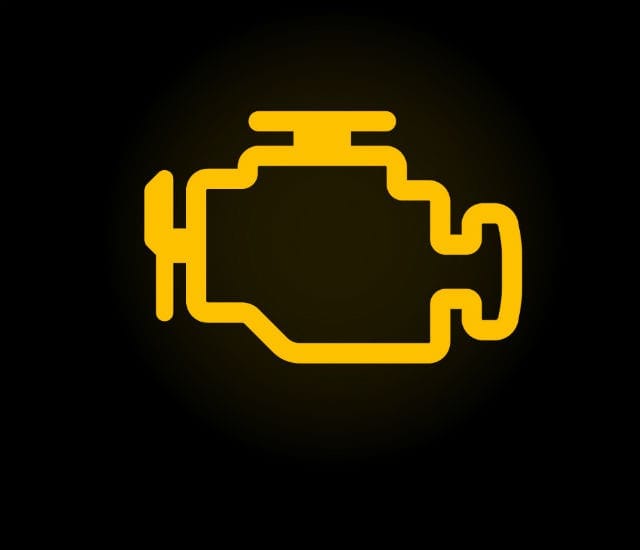 Biểu tượng đèn báo lỗi động cơ (Check Engine) màu cam