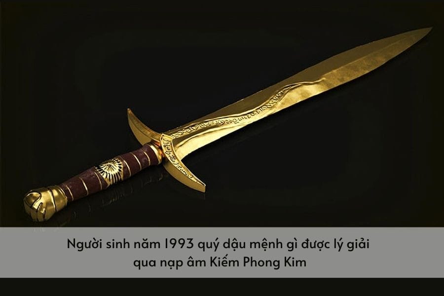 Biểu tượng kim loại sắc bén thể hiện bản mệnh Kiếm Phong Kim của người tuổi Quý Dậu 1993
