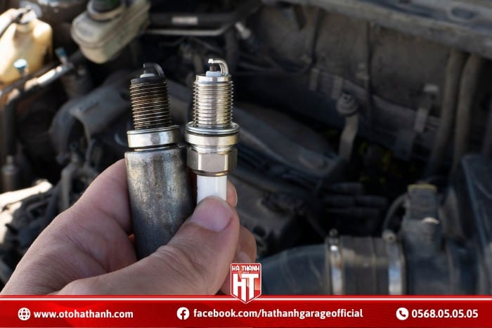 Bugi bị mòn gây ra hiện tượng xe ô tô bị giật khi tăng ga