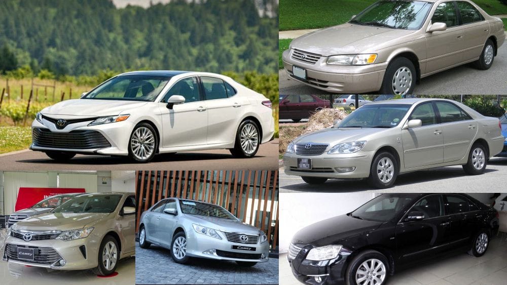 Các đời xe Toyota Camry khác nhau giúp khách hàng lựa chọn khi mua ô tô trả góp