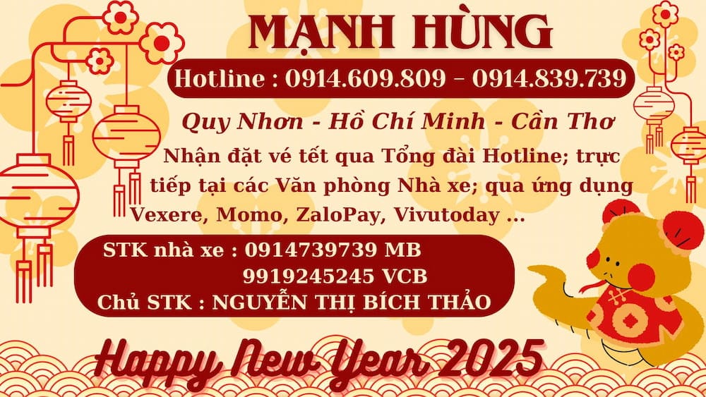 Các kênh đặt vé xe Mạnh Hùng tiện lợi