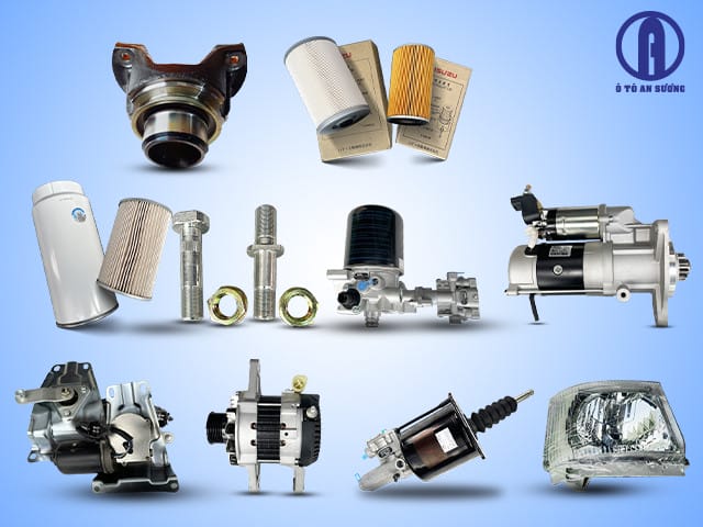 Các linh kiện phụ tùng xe tải chính hãng được trưng bày
