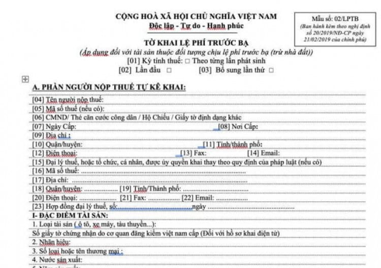 Các loại giấy tờ và hồ sơ cần thiết cho xe ô tô