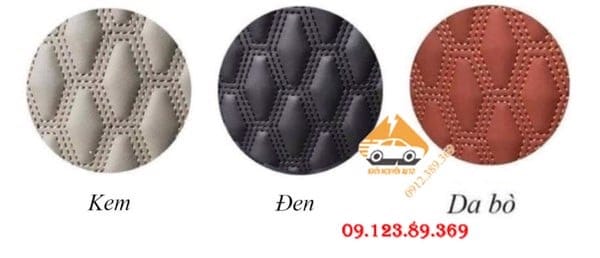 Các tùy chọn màu sắc phổ biến của nệm xe hơi 4 chỗ, bao gồm đen và kem