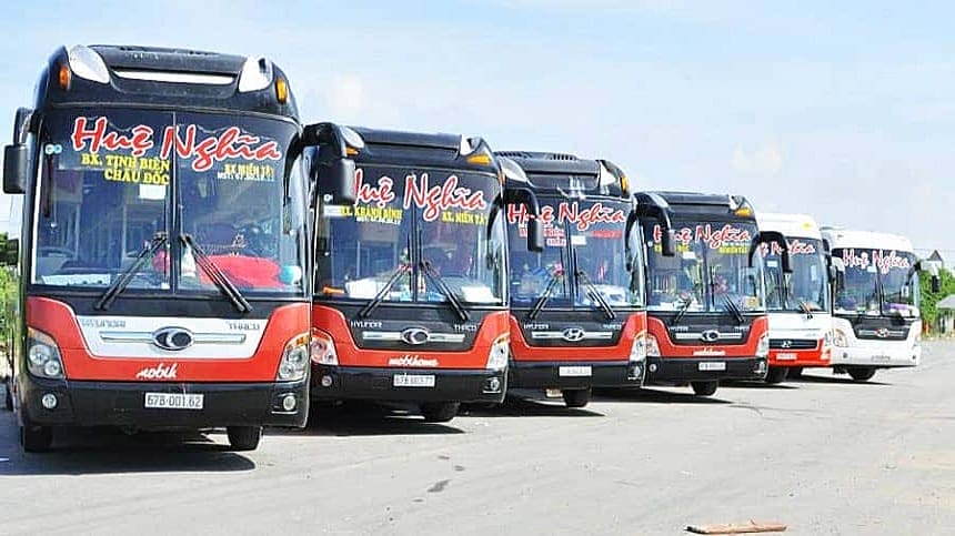 Các tuyến hoạt động của nhà xe Huệ Nghĩa
