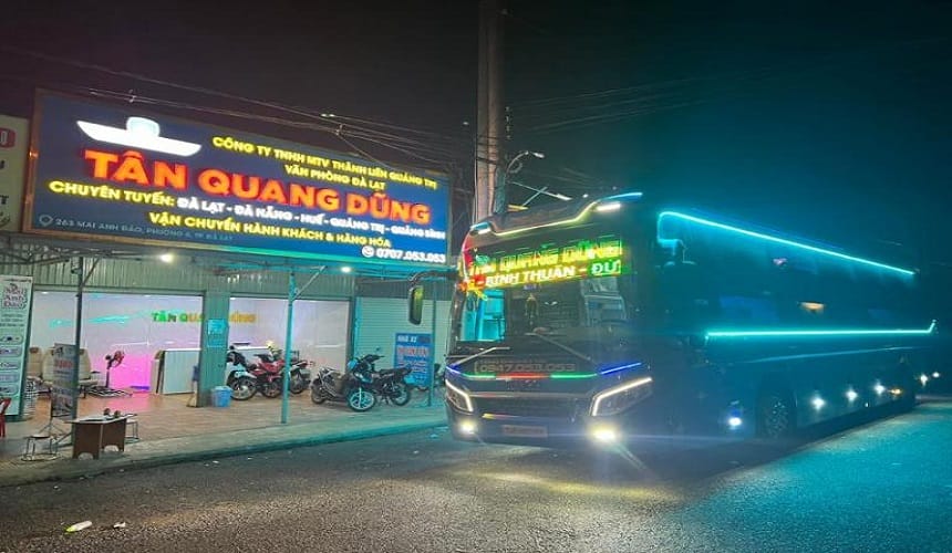 Các tuyến hoạt động của xe Tân Quang Dũng Đà Lạt