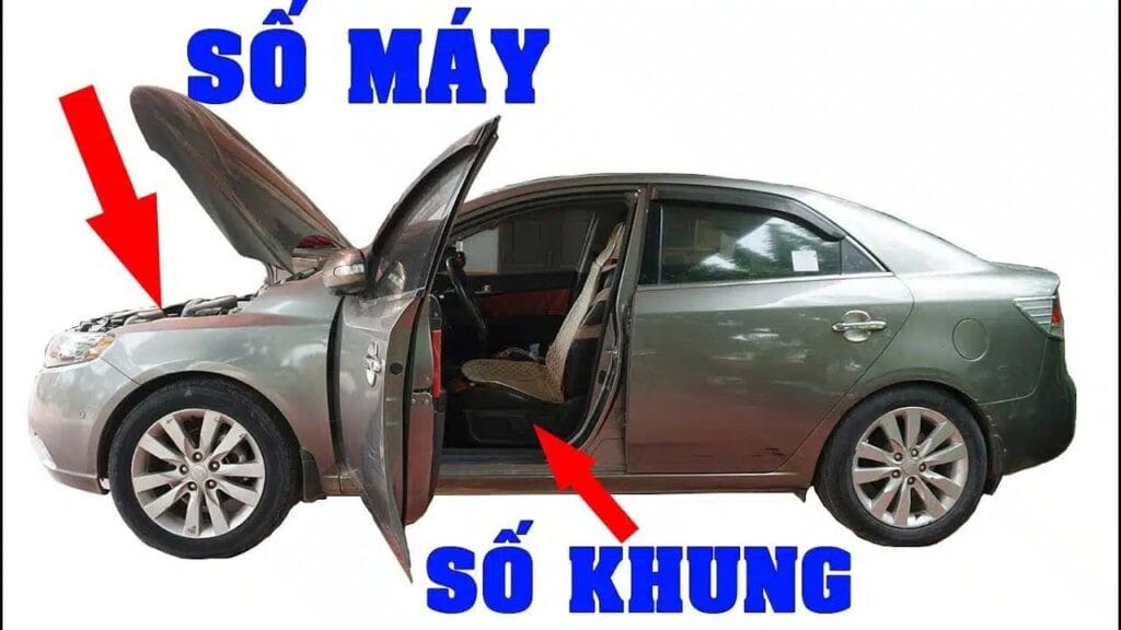 Các vị trí phổ biến của số khung xe VIN trên xe ô tô