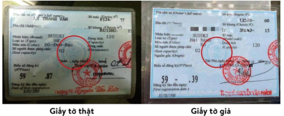 Cách phân biệt cavet xe máy thật và giả chi tiết