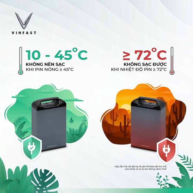 Cách sử dụng và bảo quản pin Lithium xe máy điện VinFast