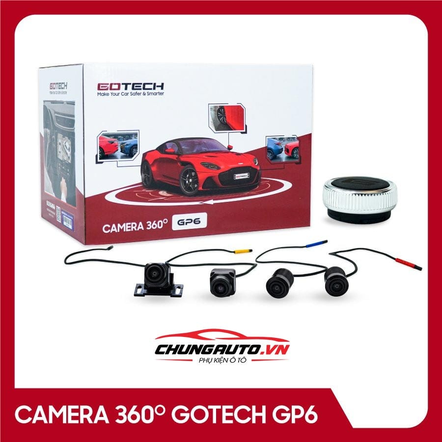 Camera 360 Gotech GP6 hiển thị góc nhìn rộng rãi cho tài xế