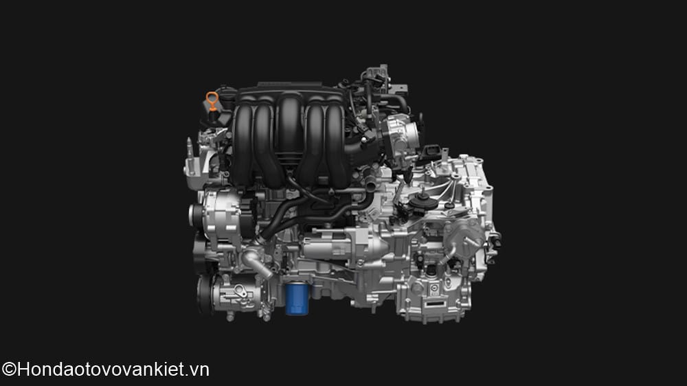 Cận cảnh động cơ 1.5L DOHC i-VTEC của Honda City với các chi tiết kỹ thuật