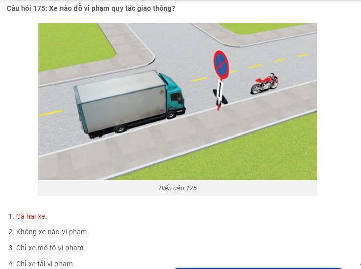 Câu hỏi sa hình về biển cấm dừng và đỗ xe