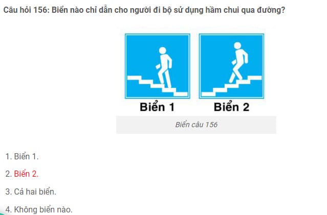 Câu hỏi về biển báo hiệu hầm chui