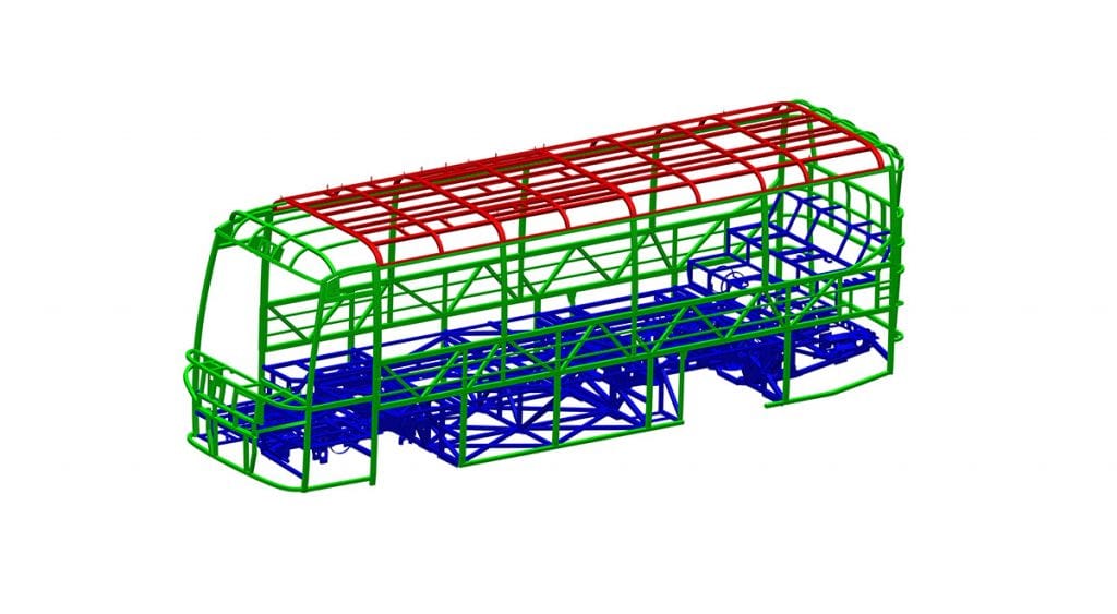Cấu trúc khung body chassis của xe Thaco 29 chỗ