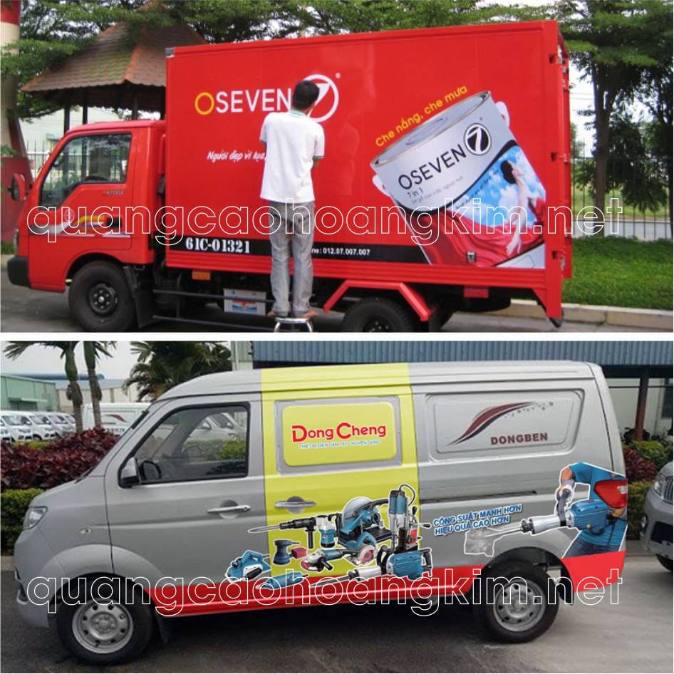 Chất liệu decal bền đẹp được sử dụng để dán xe tải
