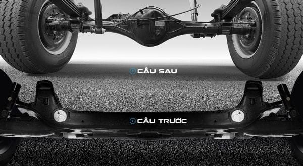 Chi tiết cầu sau của xe tải cabin kép