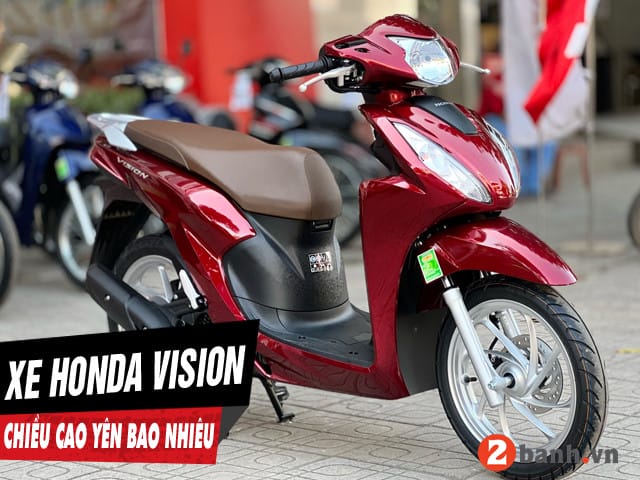 Chi tiết chiều cao yên xe Honda Vision 2025 các phiên bản
